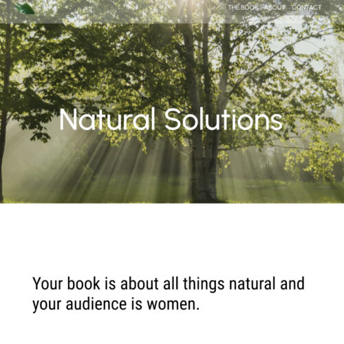 Natural One Page Website